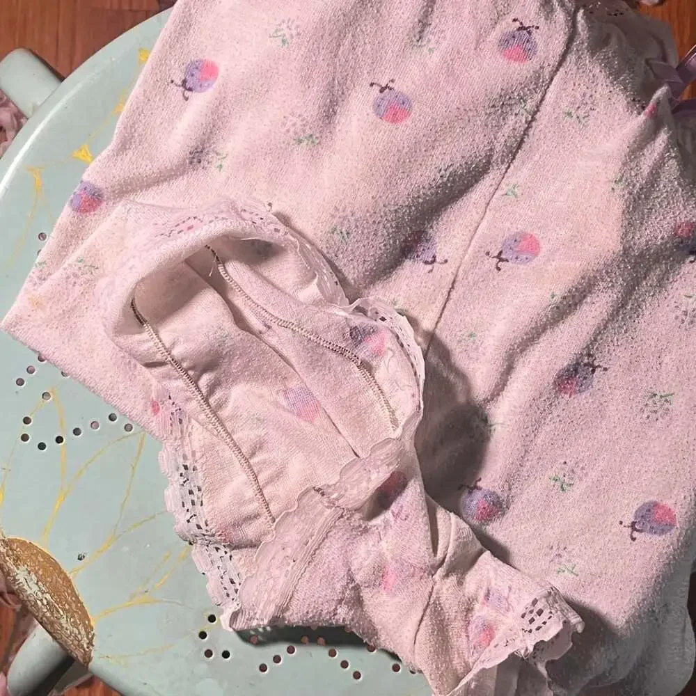 Vintage 1970s Strawberry Shortcake Batts Jama Nightgown and Ladybug Romper Set
